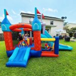 9021 medieval castle bounce house with slide